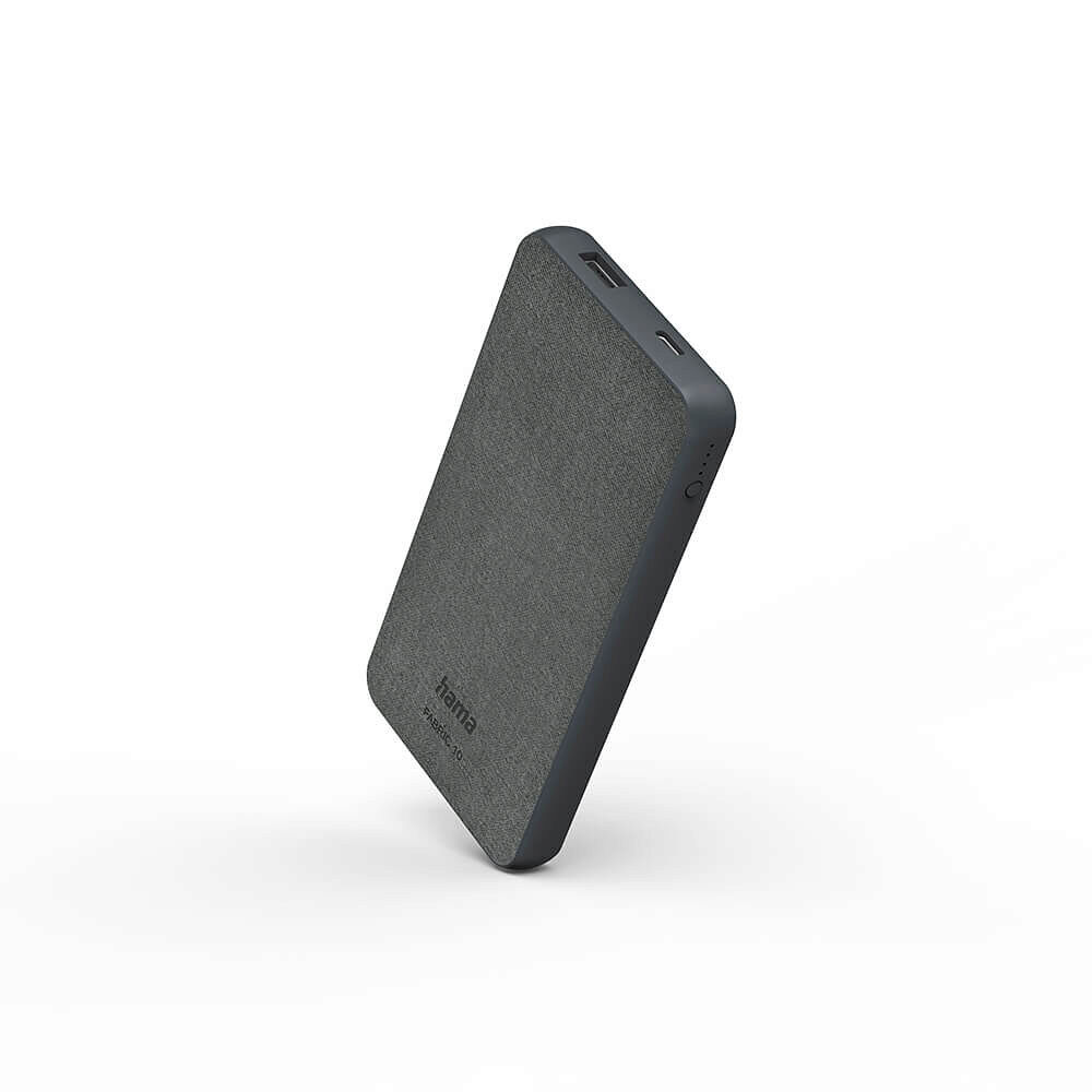 Hama Powerbank Fabric 10000mAh Grey
