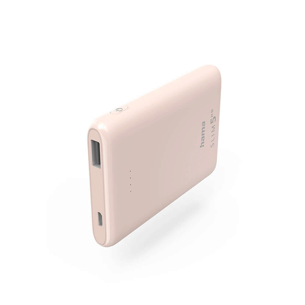 Hama Powerbank Slim 5000mAh Light Pink
