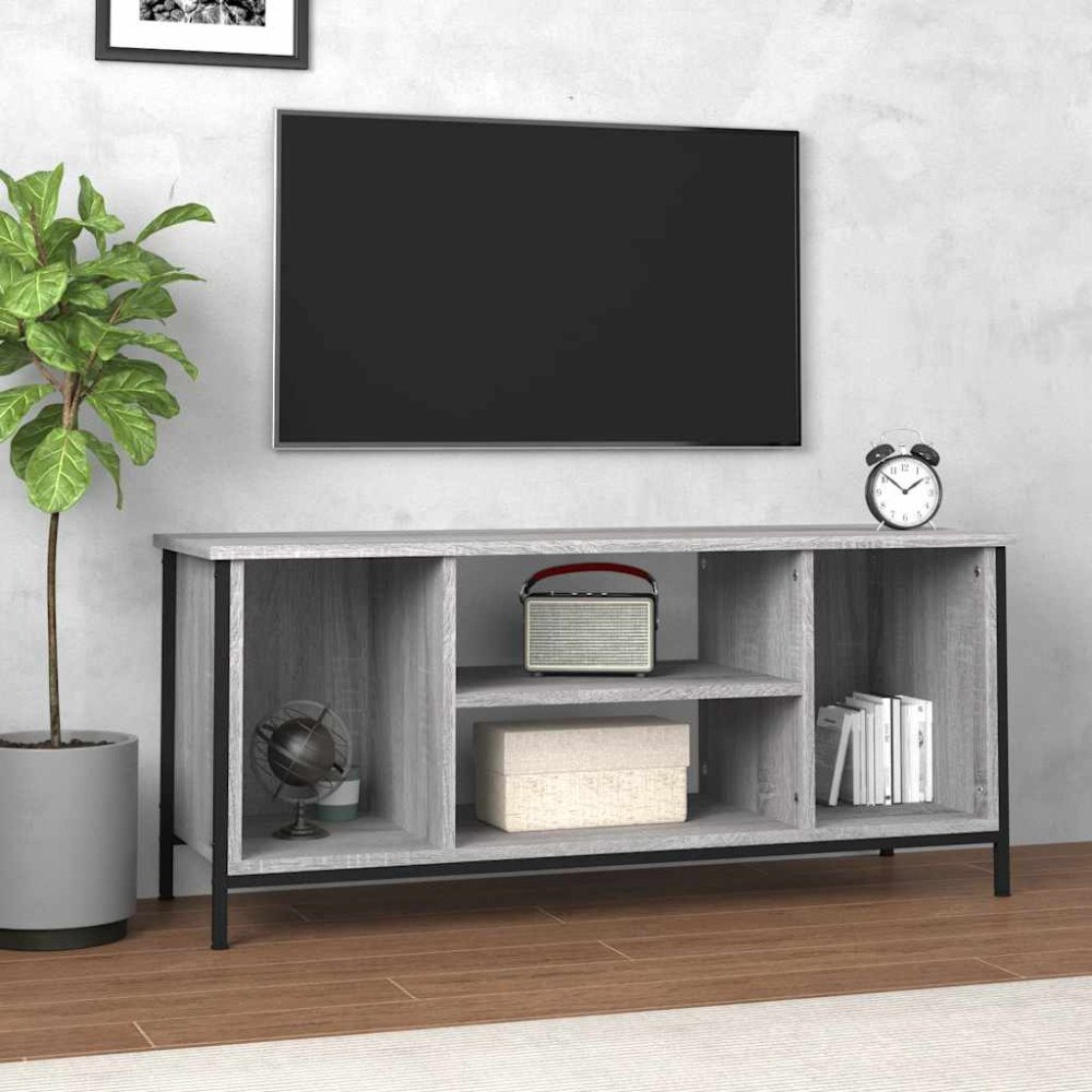 vidaXL Tv-bänk grå sonoma 102x35x45 cm konstruerat trä