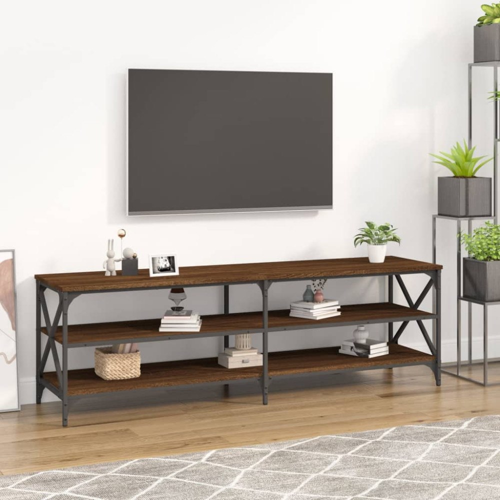 vidaXL Tv-bänk brun ek 160x40x50 cm konstruerat trä