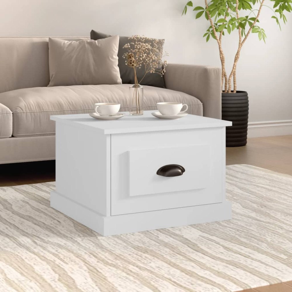 vidaXL Soffbord vit 50x50x35 cm konstruerat trä