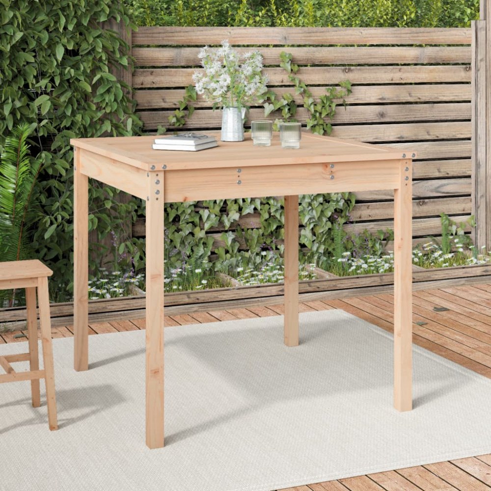 vidaXL Trädgårdsbord 82,5x82,5x76 cm massiv furu