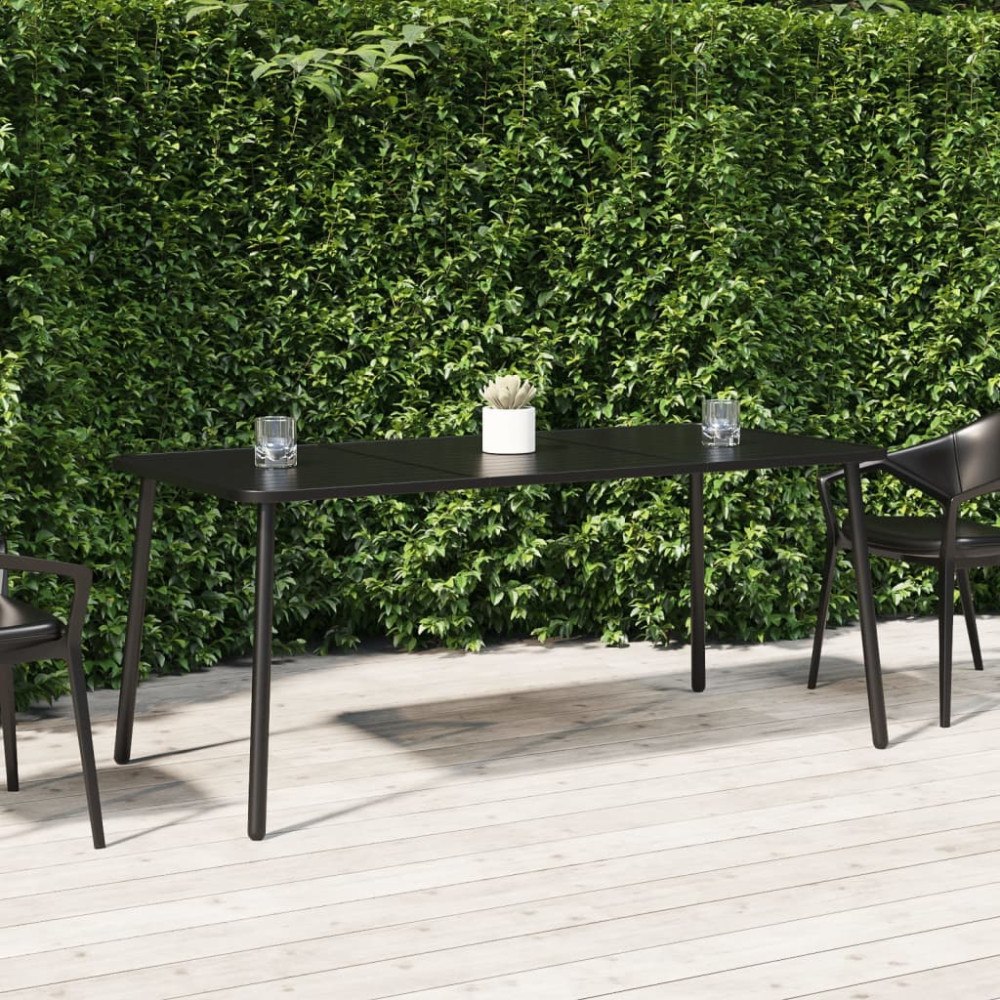 vidaXL Trädgårdsbord antracit 165x80x71 cm stål