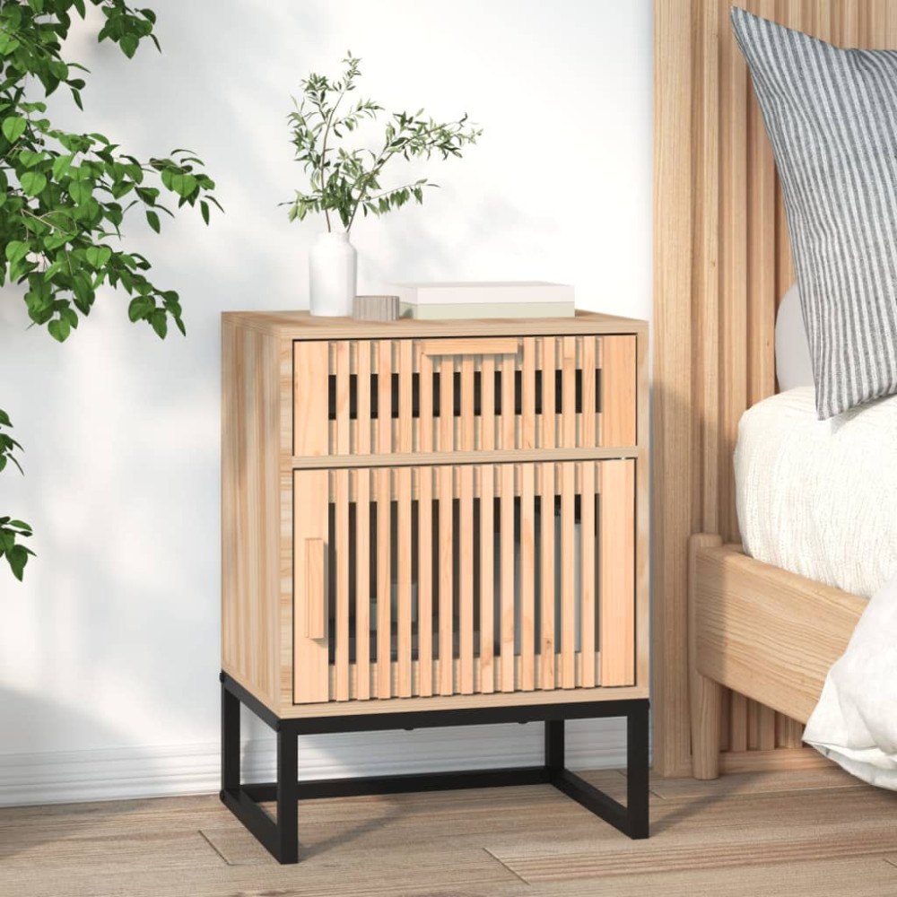 vidaXL Sängbord 40x30x55,5 cm konstruerat trä&järn