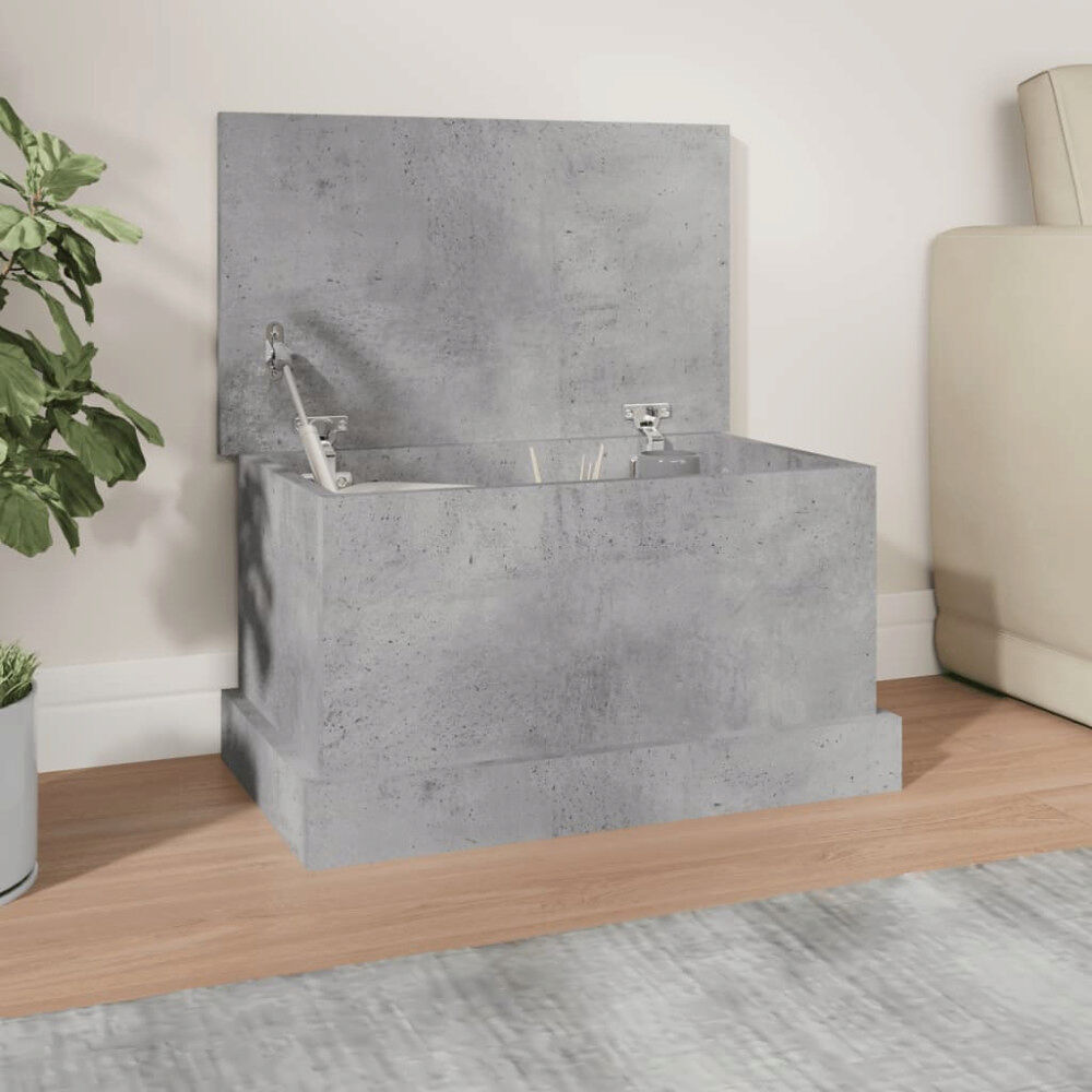 vidaXL Förvaringslåda betonggrå 50x30x28 cm konstruerat trä