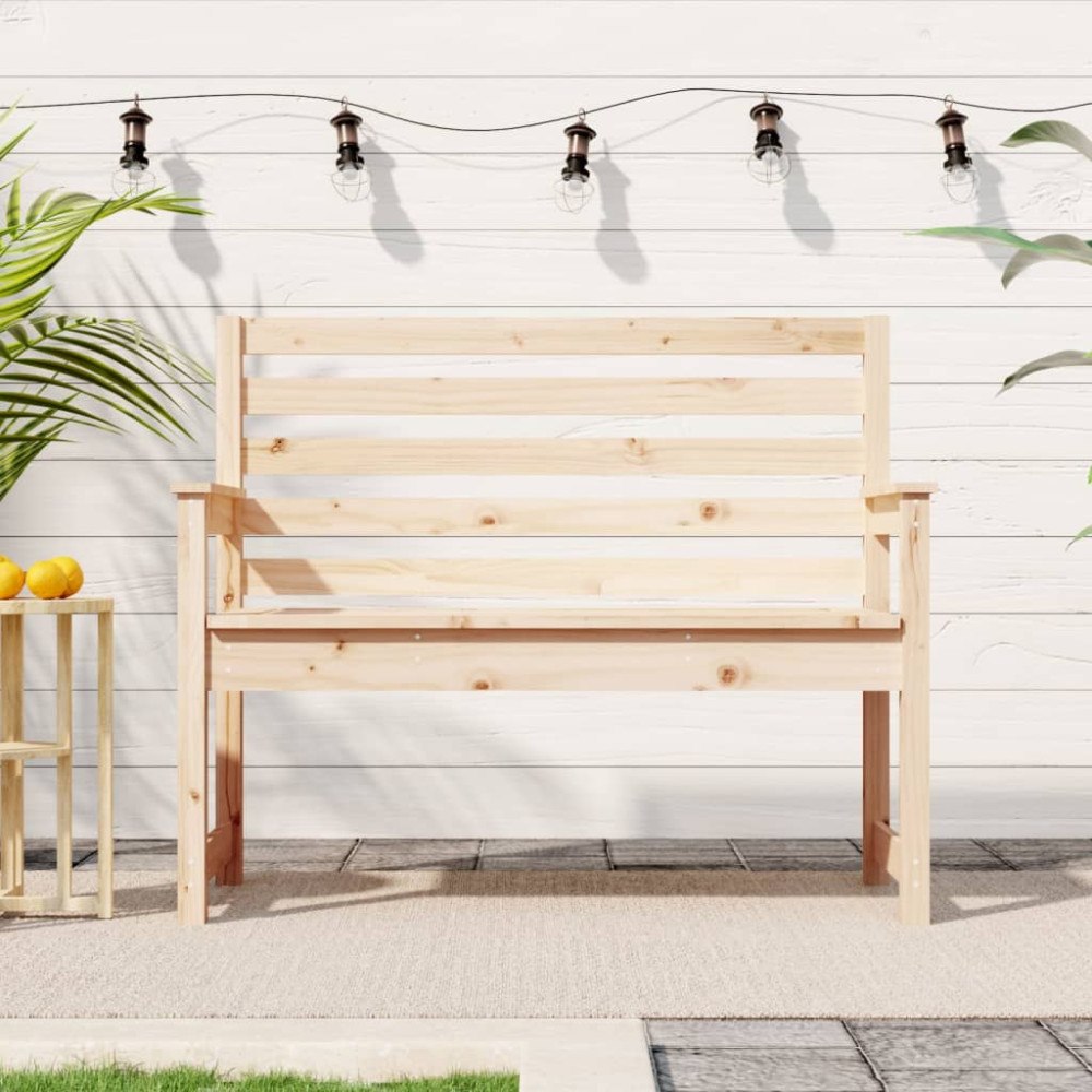 vidaXL Trädgårdsbänk 109x48x91,5 cm massiv furu