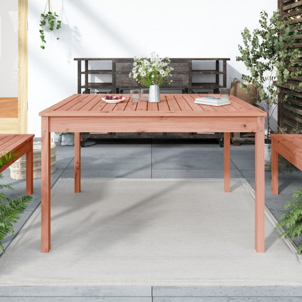 vidaXL Trädgårdsbord 121x82,5x76 cm massivt douglasträ