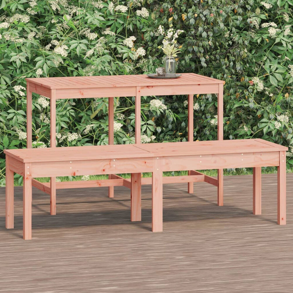 vidaXL Trädgårdsbänk 2-sits 159,5x44x45 cm massivt douglasträ