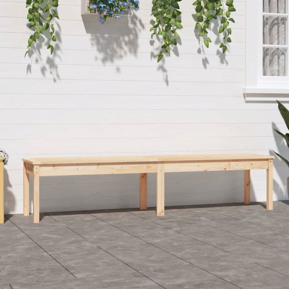 vidaXL Trädgårdsbänk 2-sits 203,5x44x45 cm massiv furu