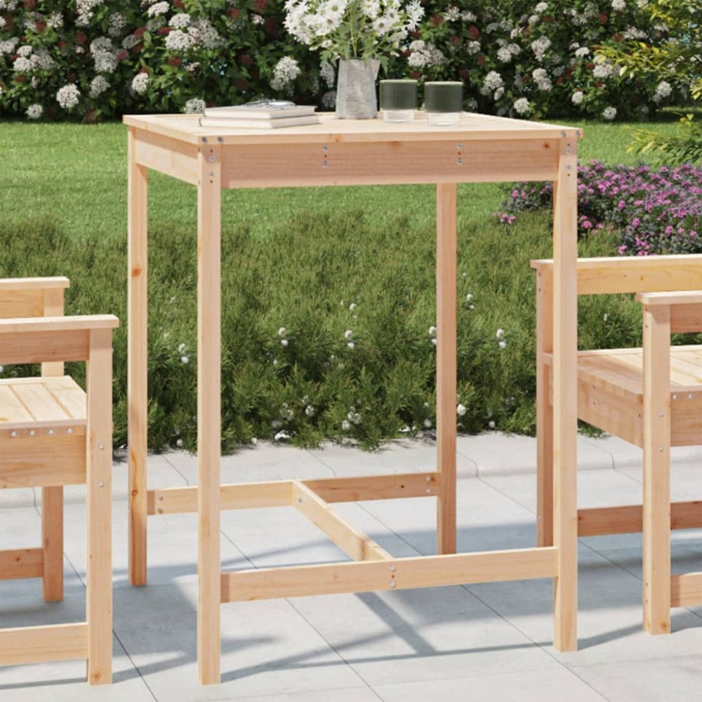 vidaXL Trädgårdsbord 82,5x82,5x110 cm massiv furu