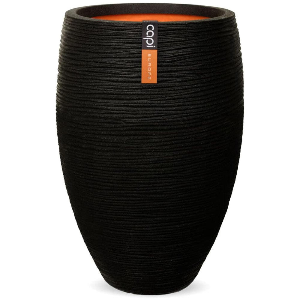 Capi Capi Vas Nature Rib Deluxe 40x60 cm svart KBLR1131