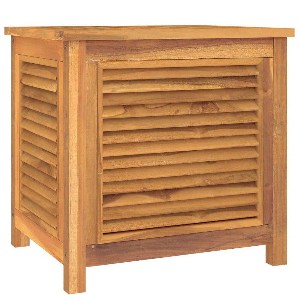 vidaXL Trädgårdslåda med påse 60x50x58 cm massiv teak