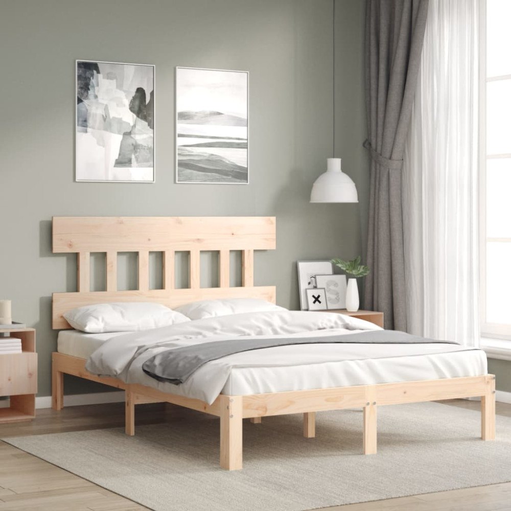 vidaXL Sängram utan madrass 120x200 cm massiv furu