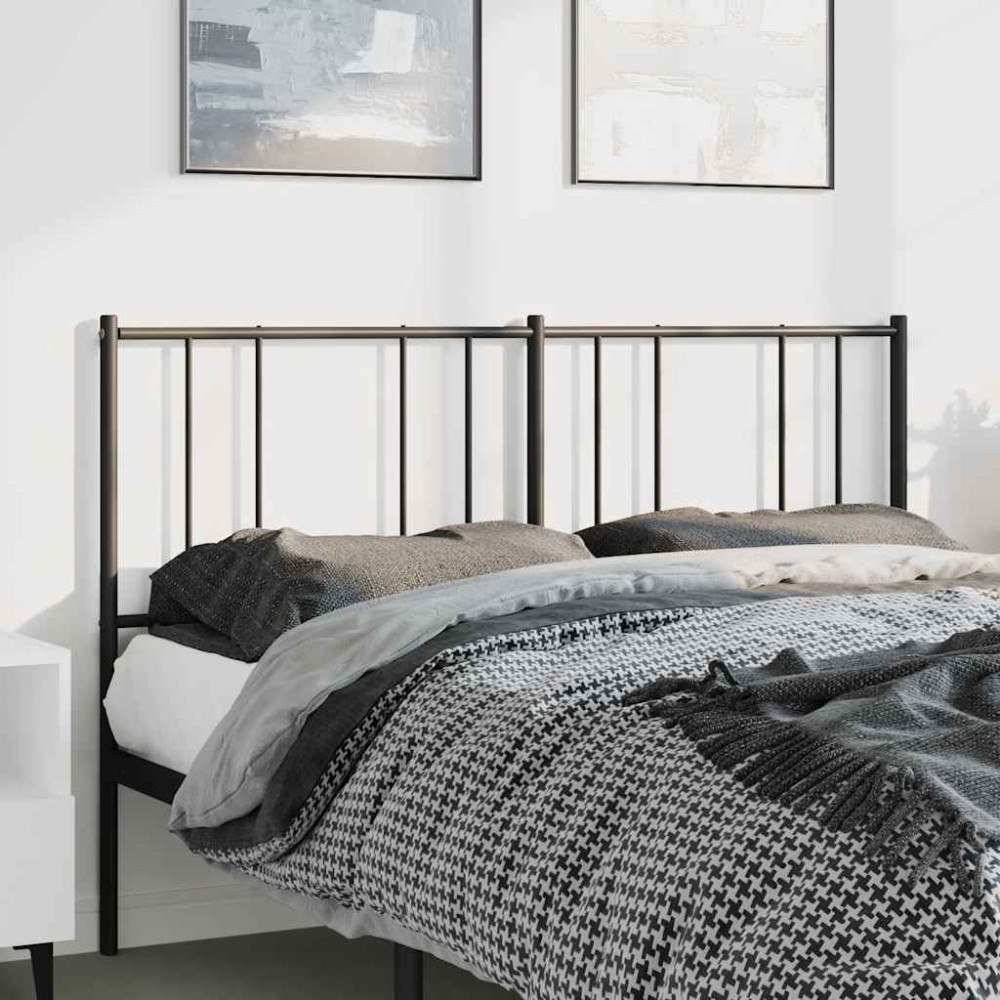vidaXL Ersättningsgavel metall svart 150 cm