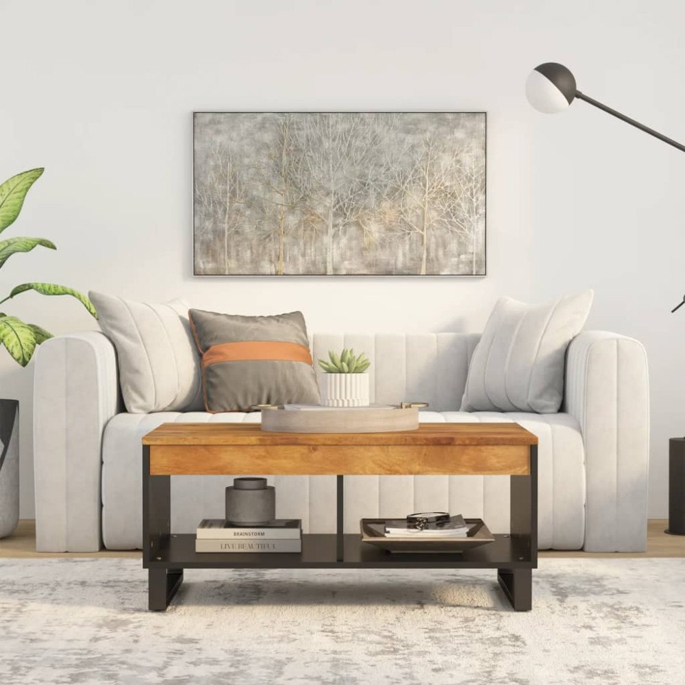 vidaXL Soffbord 90x50x40 cm massivt mangoträ