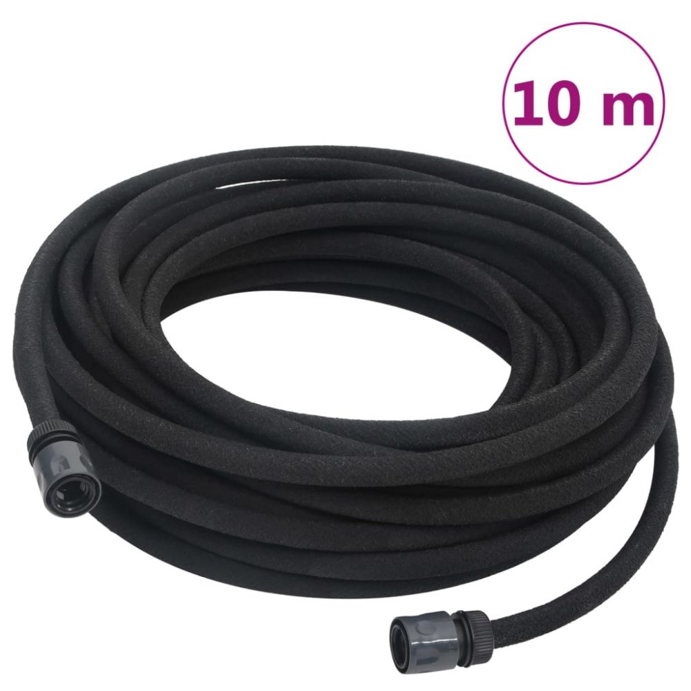 vidaXL Fuktslang svart 0,6" 10 m gummi