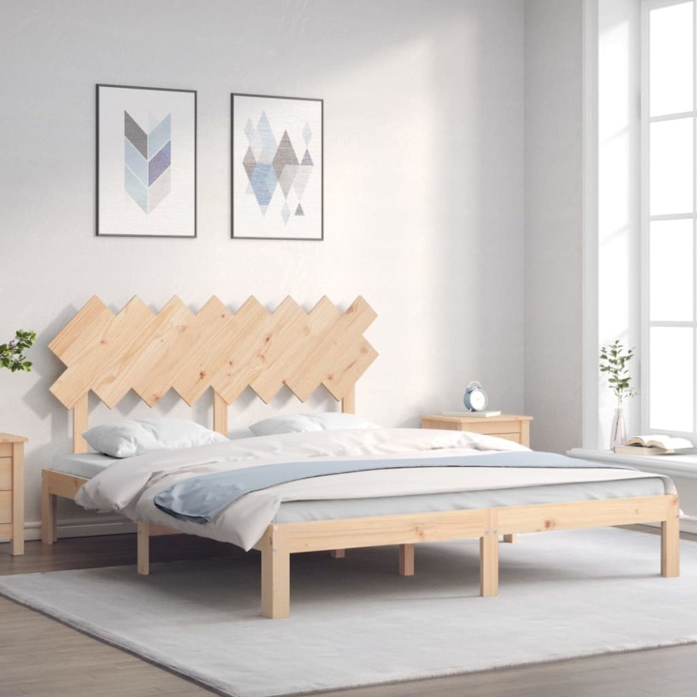 vidaXL Sängram utan madrass 160x200 cm massiv furu