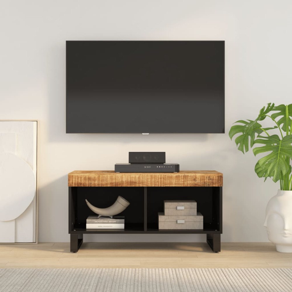 vidaXL Tv-bänk 85x33x43,5 cm massivt mangoträ