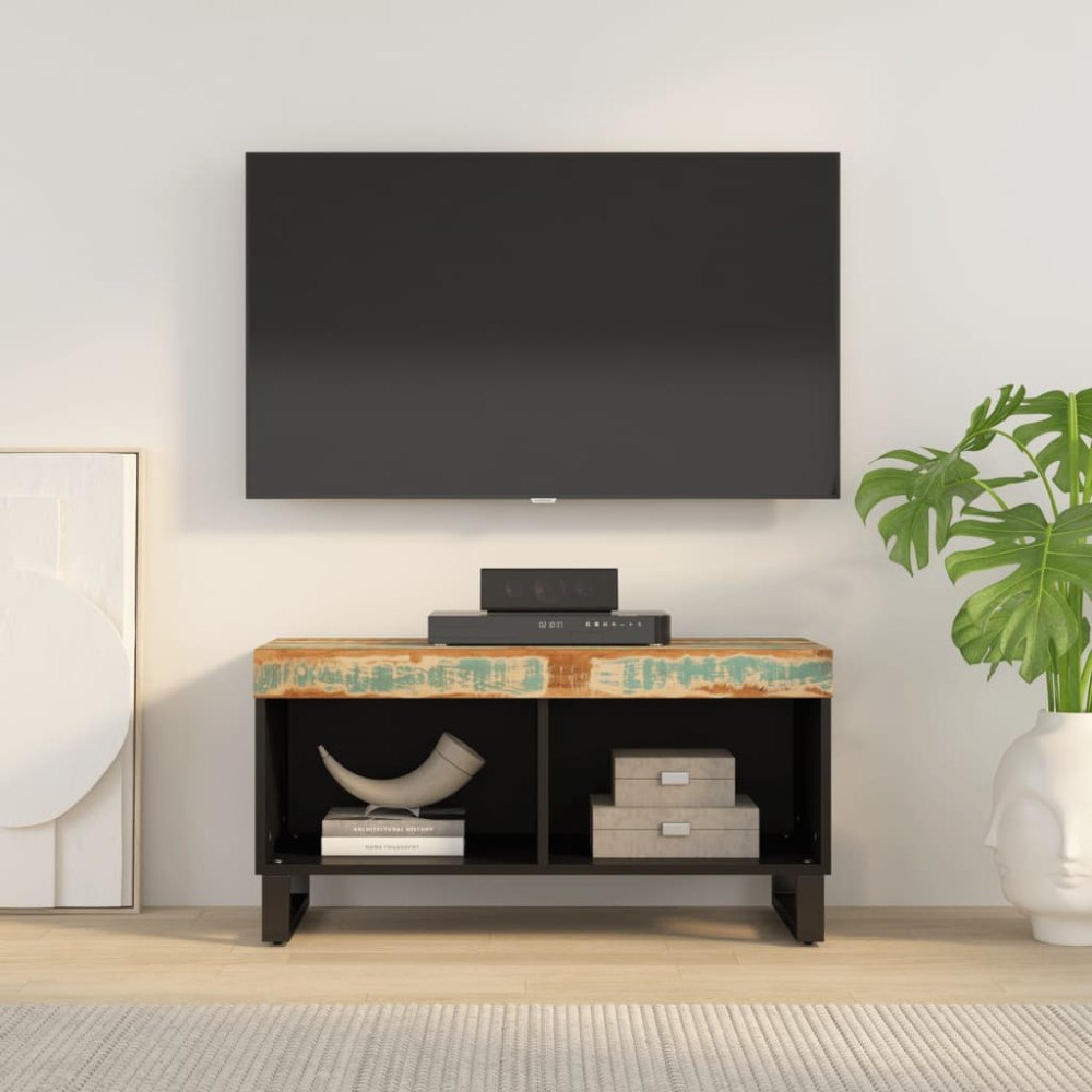 vidaXL Tv-bänk 85x33x43,5 cm massivt återvunnet trä