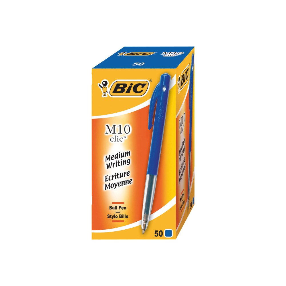 BIC BIC M10 Clic - kulspetspenna - blå (paket om 50)