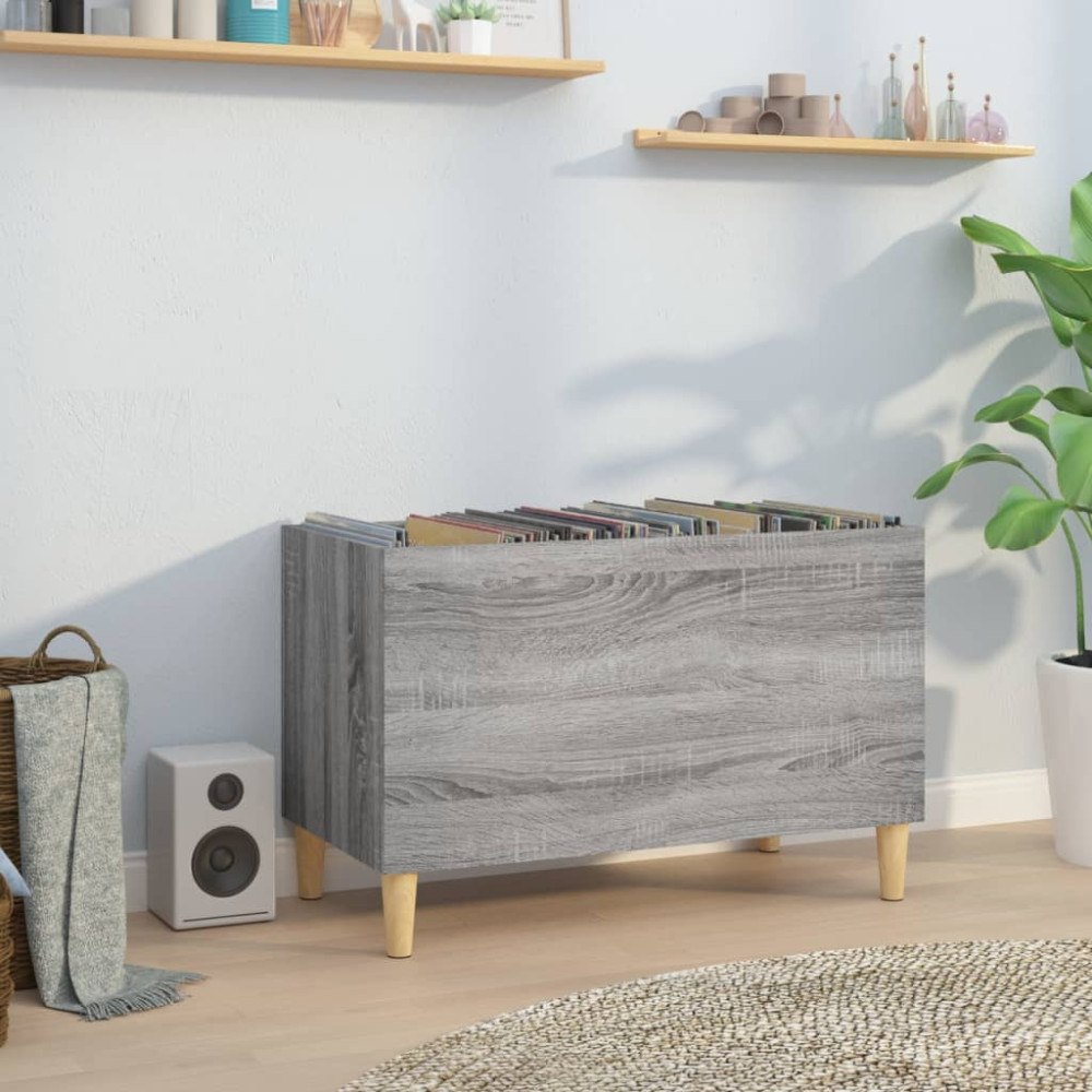 vidaXL Stereobänk grå sonoma 74,5x38x48 cm konstruerat trä