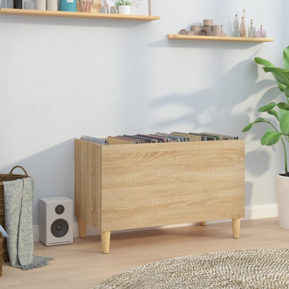 vidaXL Stereobänk sonoma-ek 74,5x38x48 cm konstruerat trä