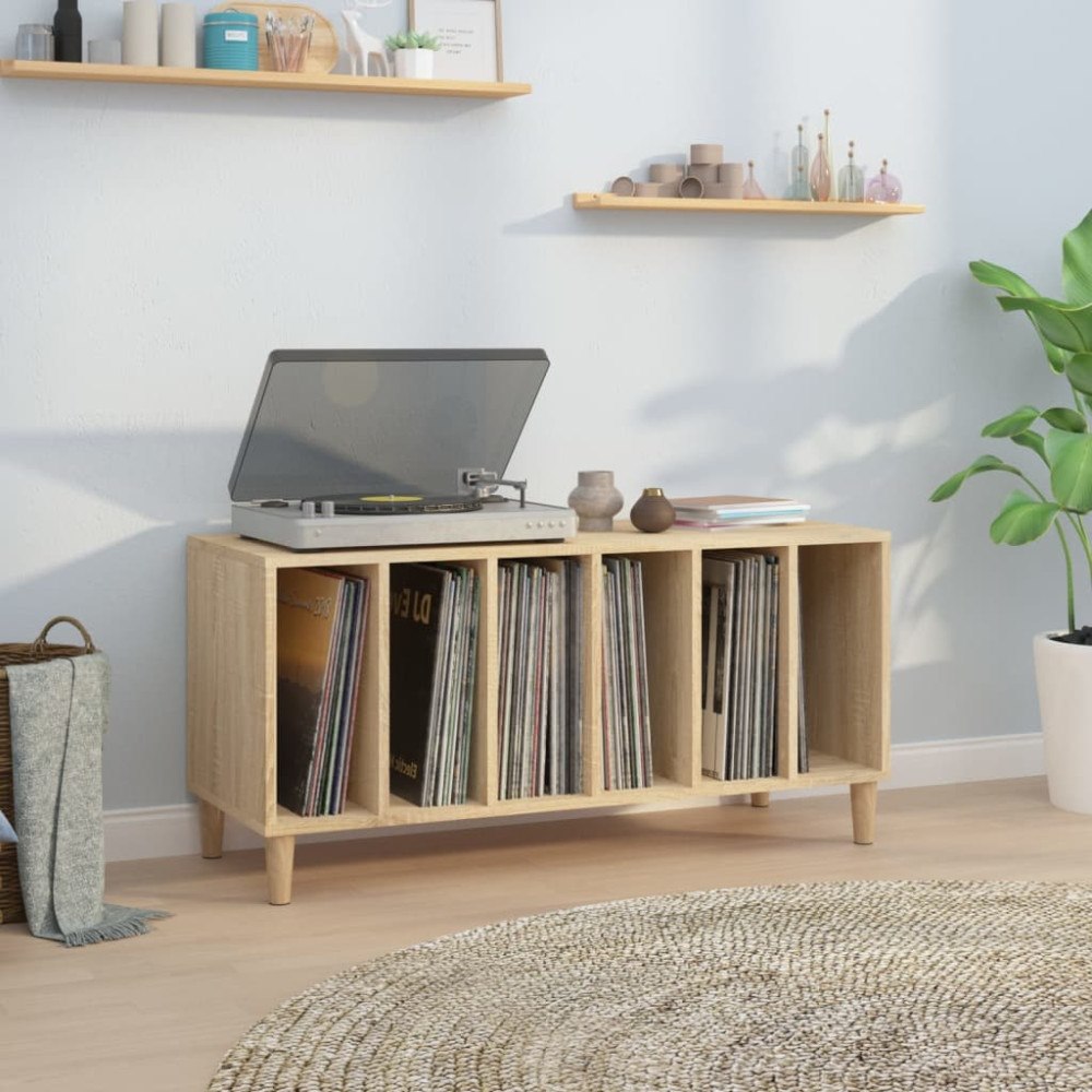 vidaXL Stereobänk sonoma-ek 100x38x48 cm konstruerat trä