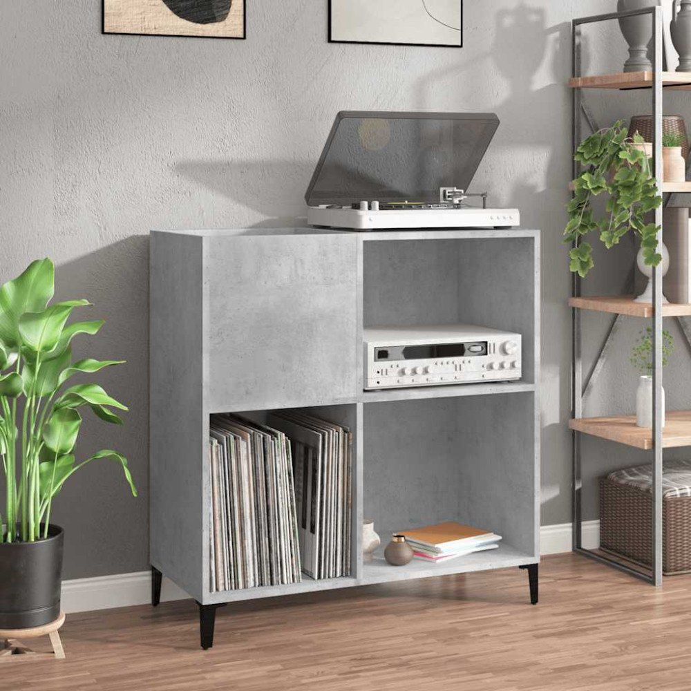 vidaXL Stereobänk betong-grå 84,5x38x89 cm konstruerat trä