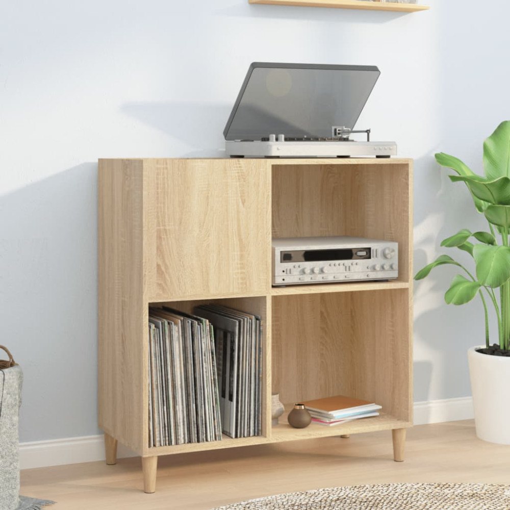 vidaXL Stereobänk sonoma-ek 84,5x38x89 cm konstruerat trä