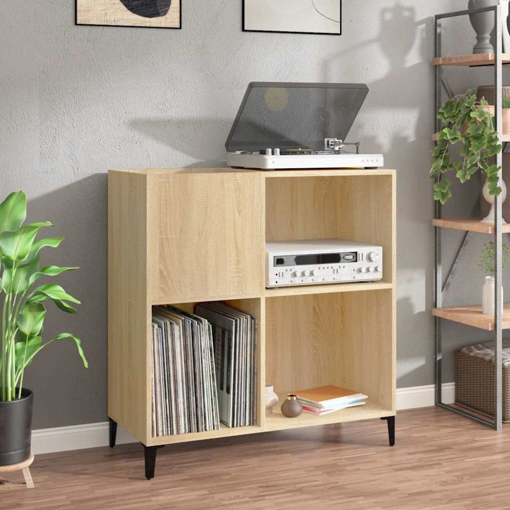 vidaXL Stereobänk sonoma-ek 84,5x38x89 cm konstruerat trä