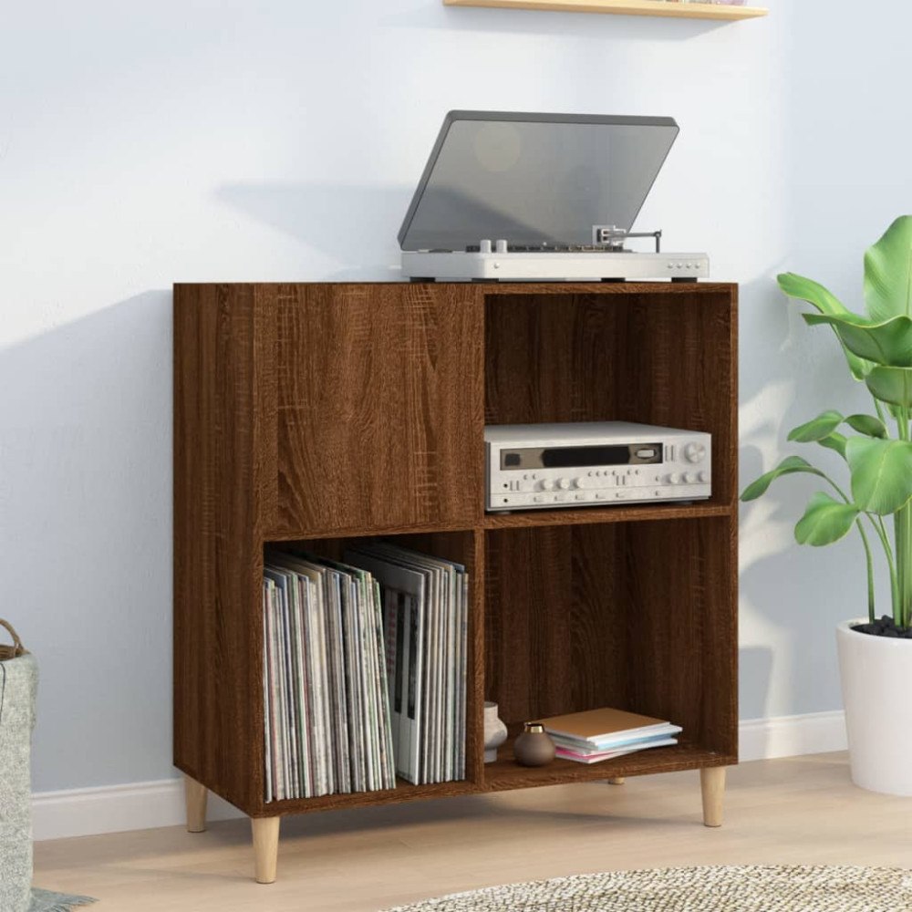 vidaXL Stereobänk brun ek 84,5x38x89 cm konstruerat trä