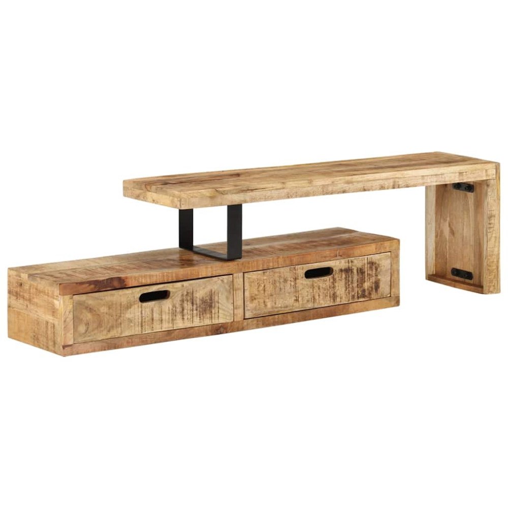 vidaXL TV-bänk (118-200) x 30x40 cm massivt trä mango