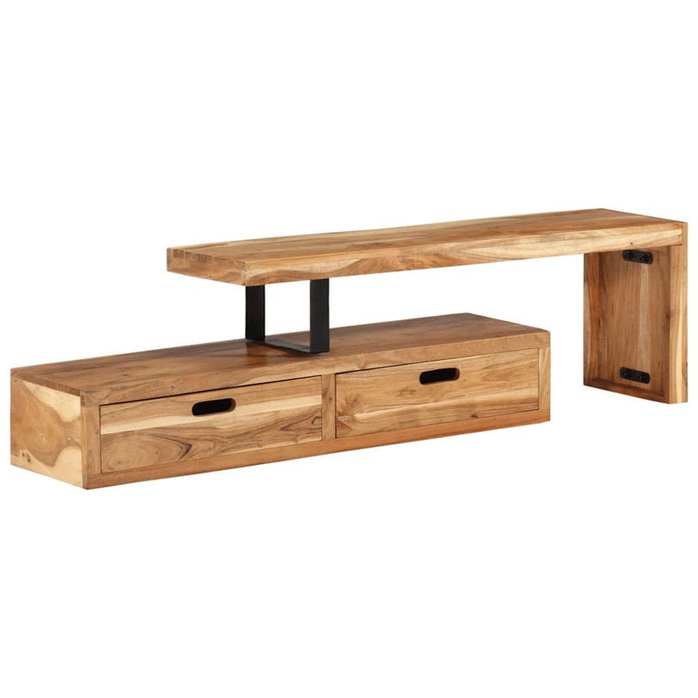 vidaXL TV-bänk (118-200) x 30x40 cm massivt trä akacia