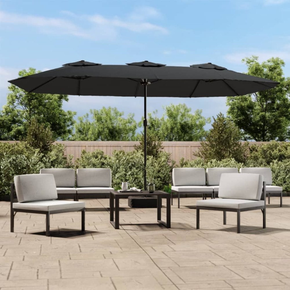 vidaXL Parasoll dubbelt antracit 449x265 cm