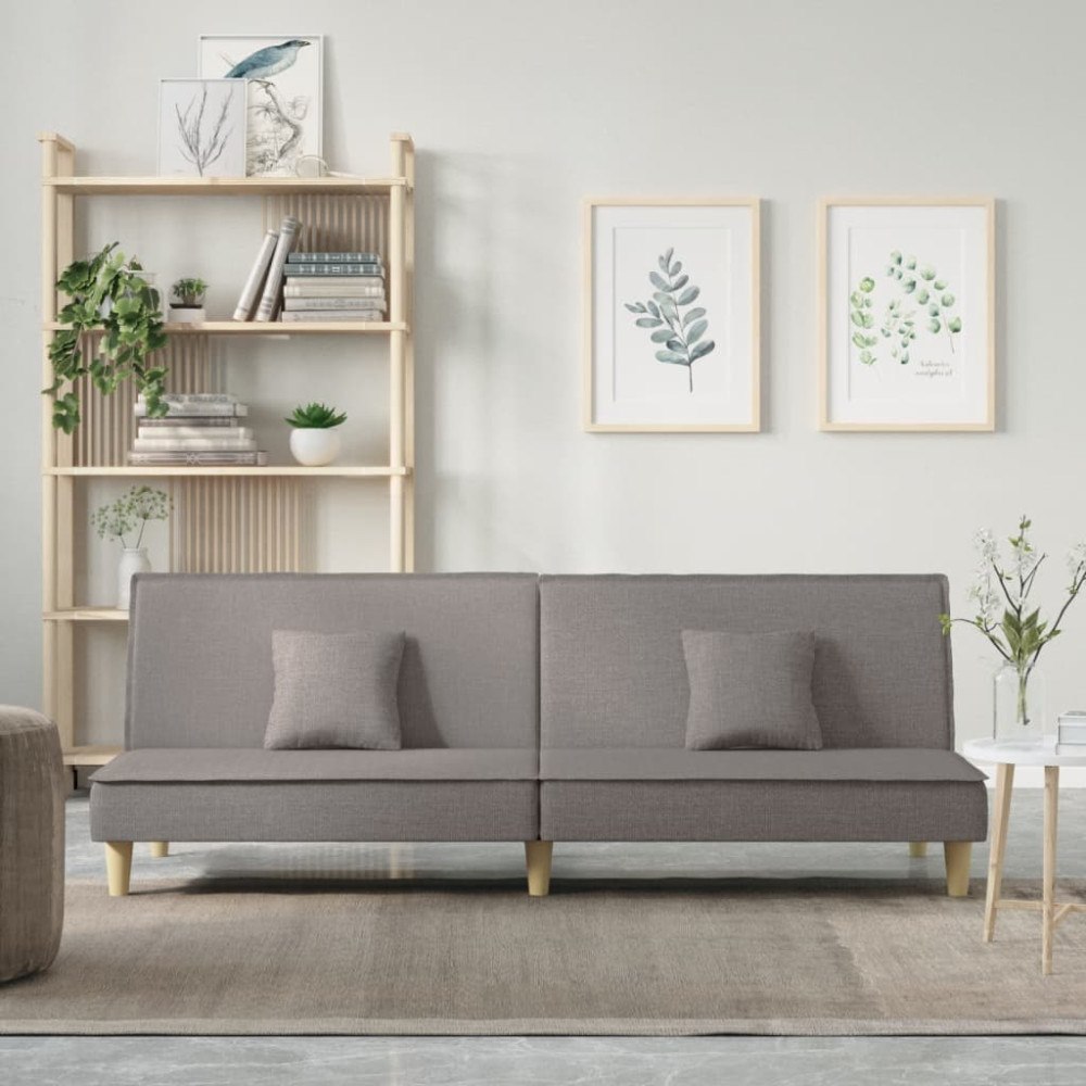 vidaXL Bäddsoffa taupe tyg