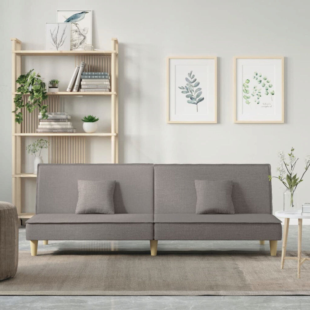 vidaXL Bäddsoffa taupe tyg