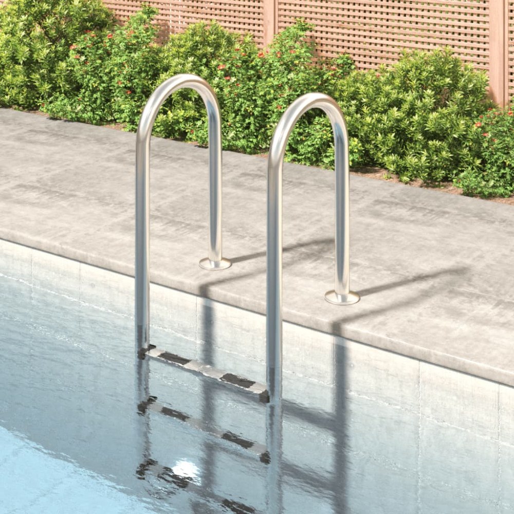 vidaXL Poolstege 54x38x158 cm 304 rostfritt stål