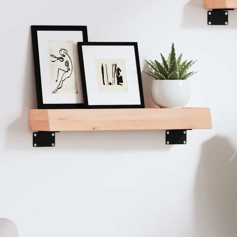 vidaXL Hyllplan 40x10x6 cm obehandlad massiv ek