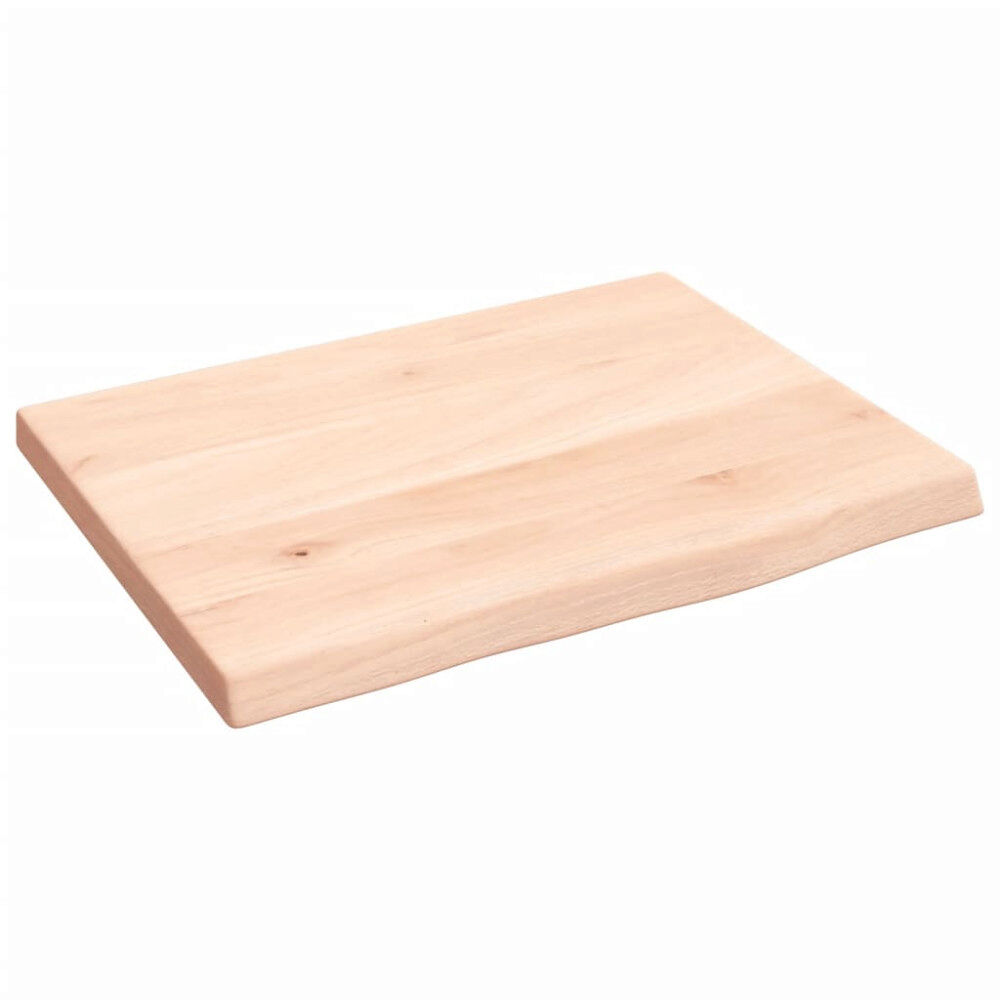 vidaXL Hyllplan 40x30x2 cm obehandlad massiv ek