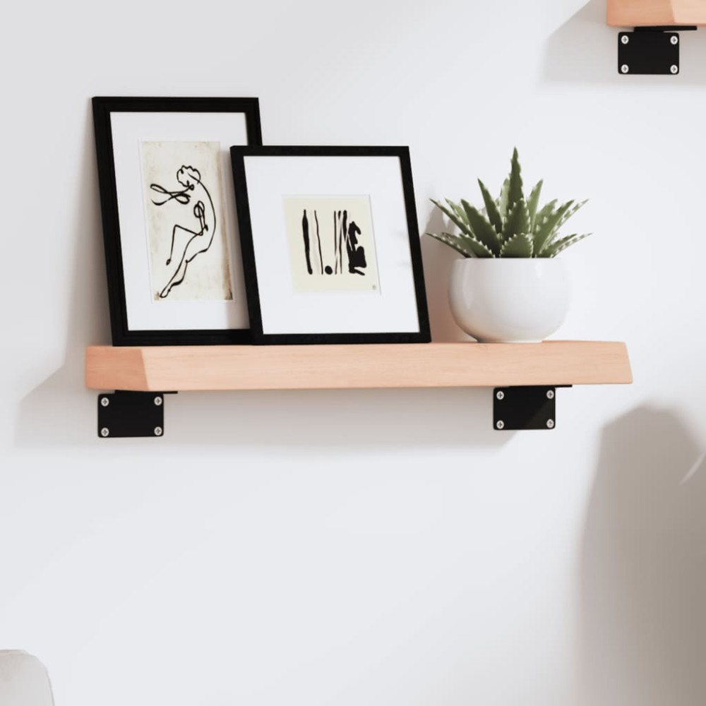 vidaXL Hyllplan 40x10x4 cm obehandlad massiv ek