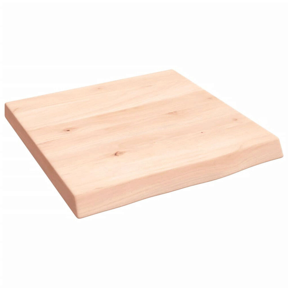vidaXL Hyllplan 40x40x(2-4) cm obehandlad massiv ek
