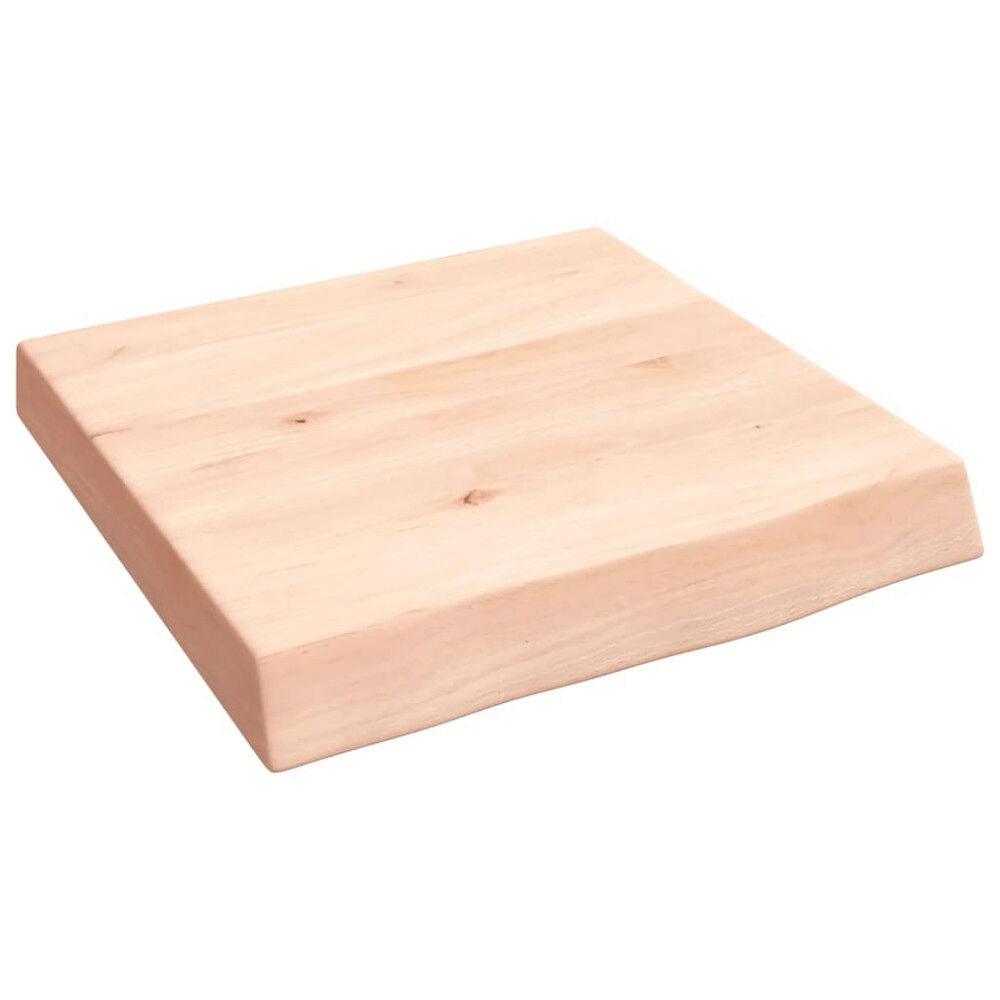 vidaXL Hyllplan 40x40x(2-6) cm obehandlad massiv ek