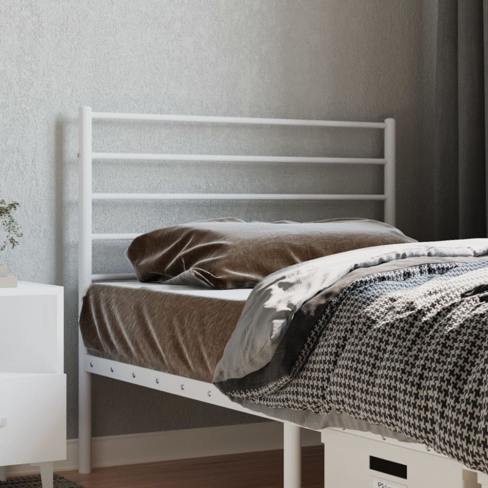 vidaXL Ersättningsgavel metall vit 80 cm