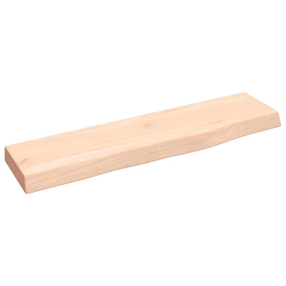 vidaXL Hyllplan 40x10x2 cm obehandlad massiv ek
