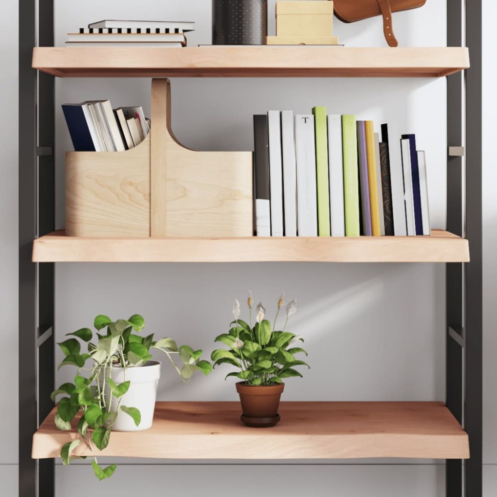 vidaXL Hyllplan 80x40x(2-6) cm obehandlad massiv ek