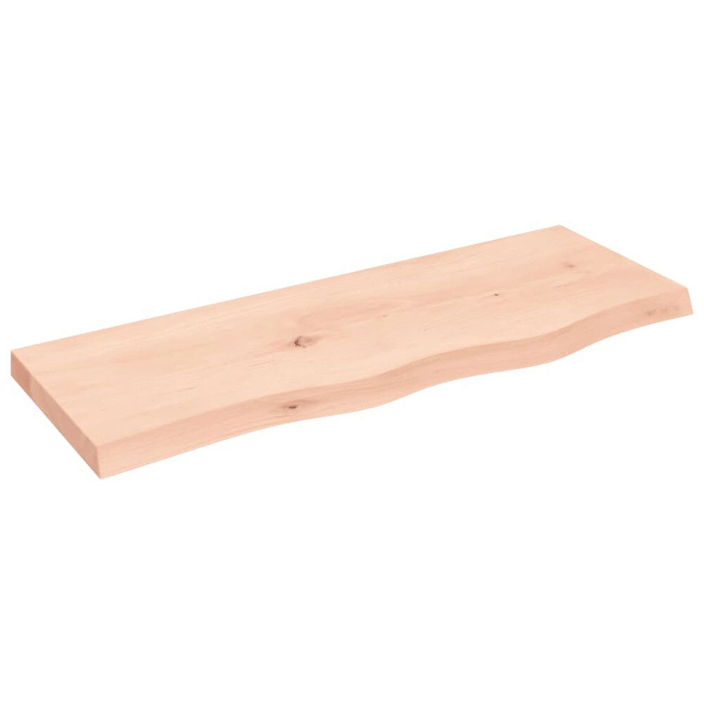 vidaXL Hyllplan 80x30x(2-4) cm obehandlad massiv ek