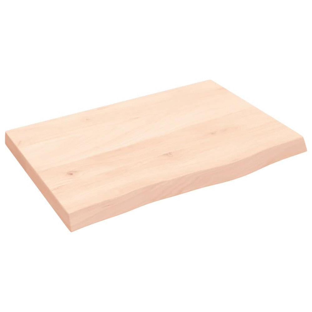 vidaXL Hyllplan 60x40x(2-4) cm obehandlad massiv ek