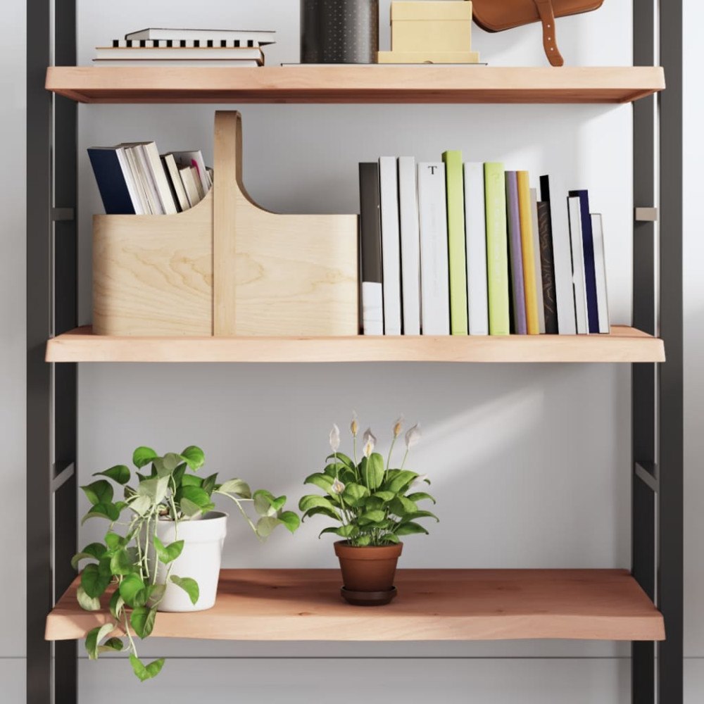 vidaXL Hyllplan 80x40x(2-4) cm obehandlad massiv ek