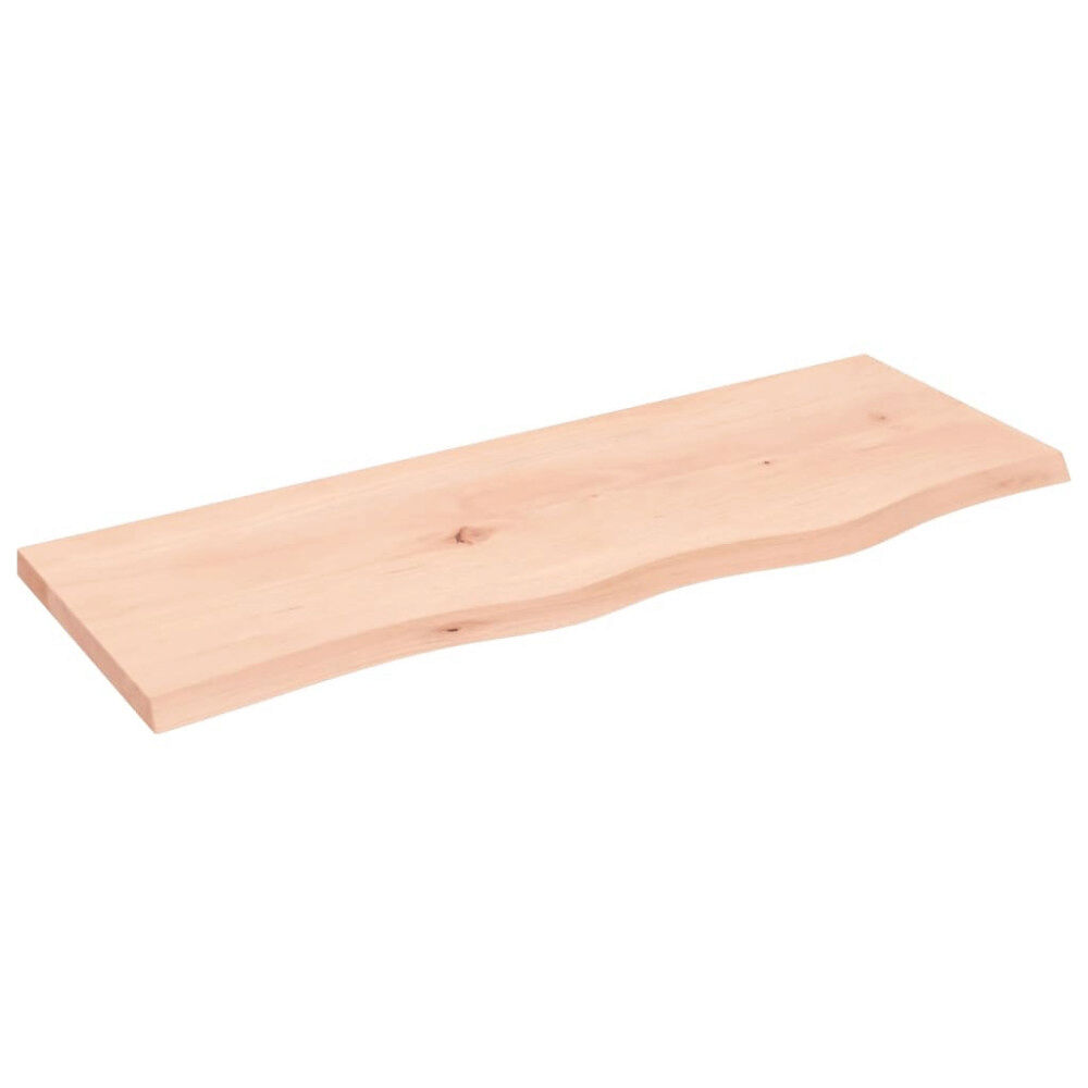 vidaXL Hyllplan 80x30x2 cm obehandlad massiv ek