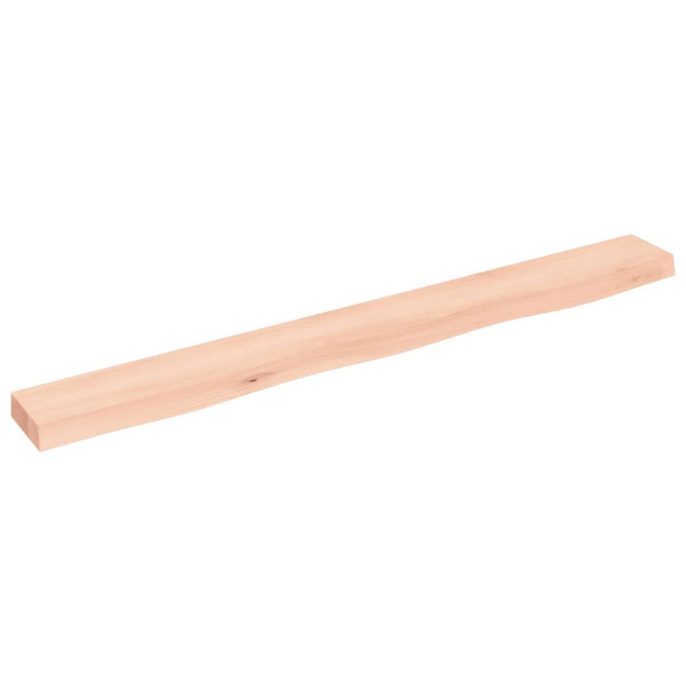 vidaXL Hyllplan 100x10x4 cm obehandlad massiv ek